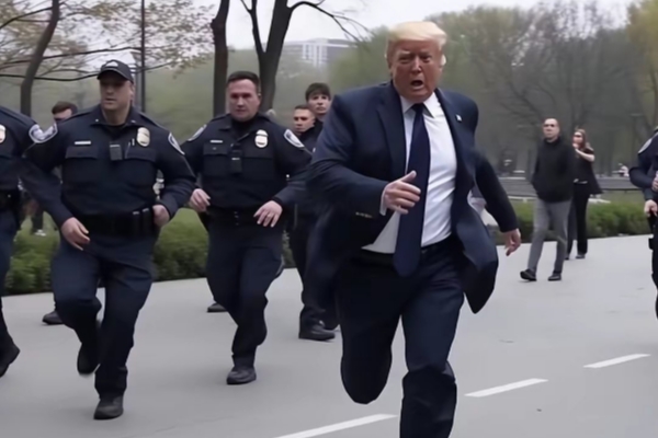 Fausse image de Trump arrêté